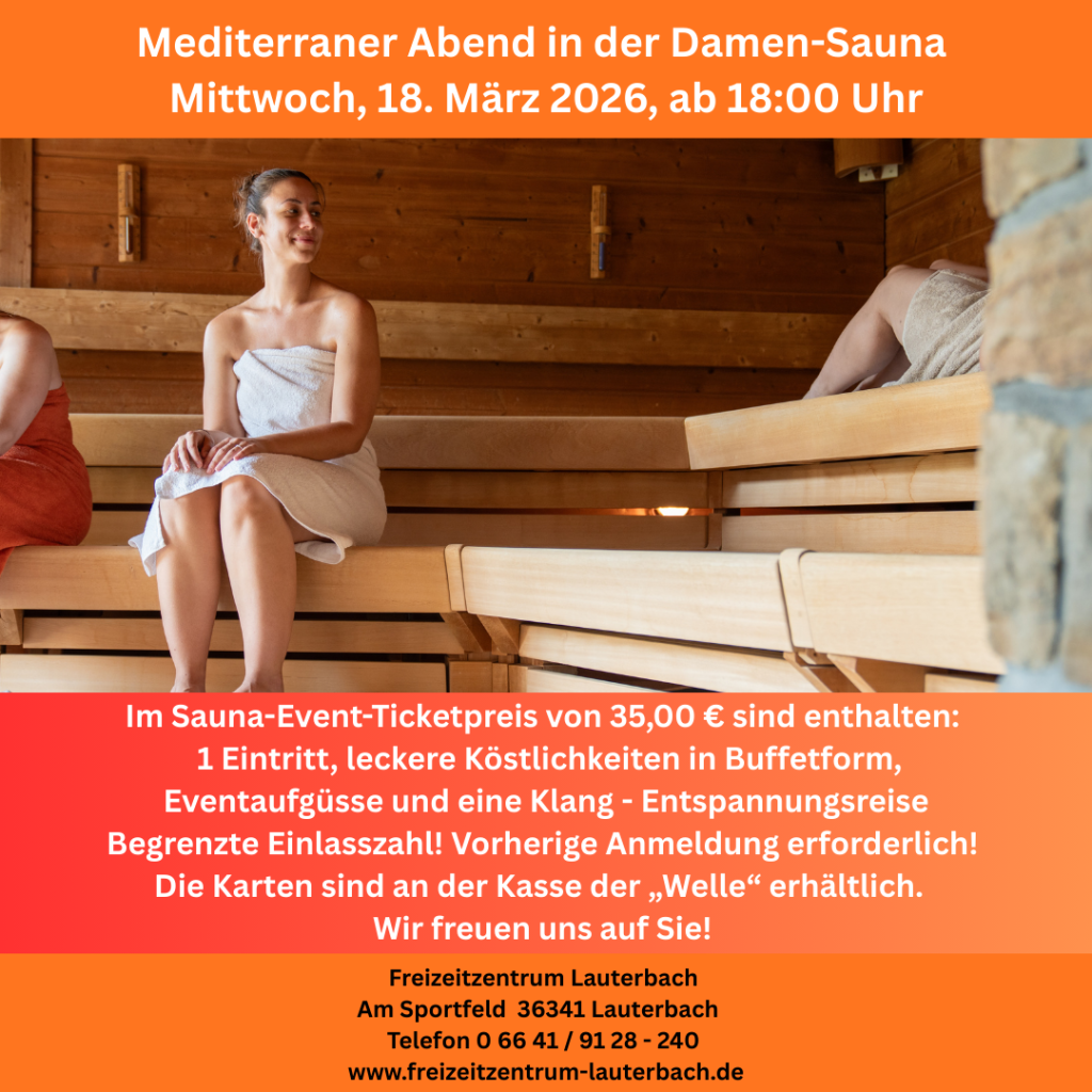Mediterraner Abend in der Damensauna