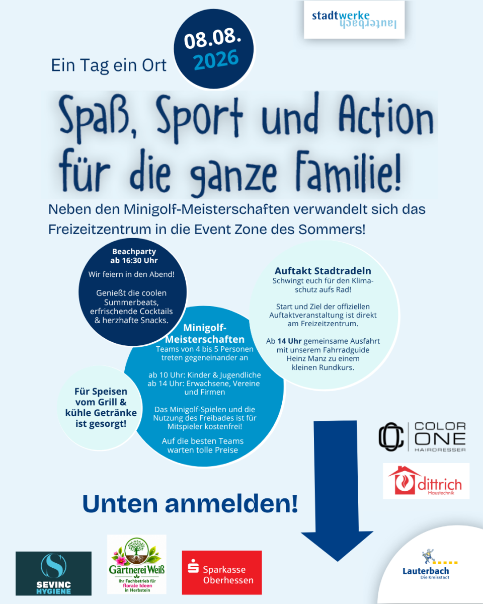 Werbung für Minigolf-Meisterschaften