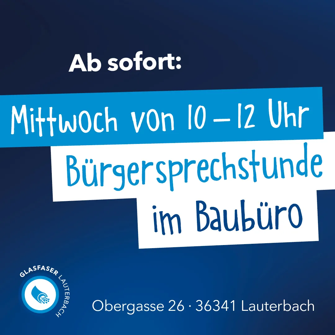 Bürgersprechstunde im Baubüro