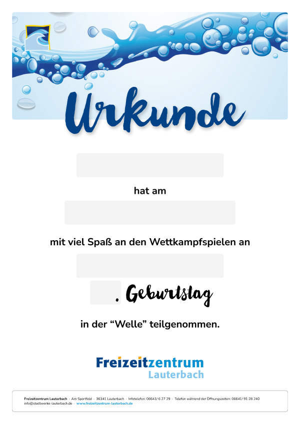Urkunde Kindergeburtstag Urkunde Kindergeburtstag